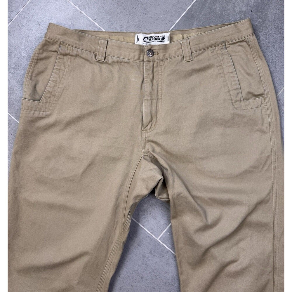 Mountain Khakis Teton Twill Pants 42x32 Beige Relaxed Fit